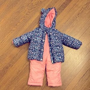 Toddler girl winter jacket & snow pants set